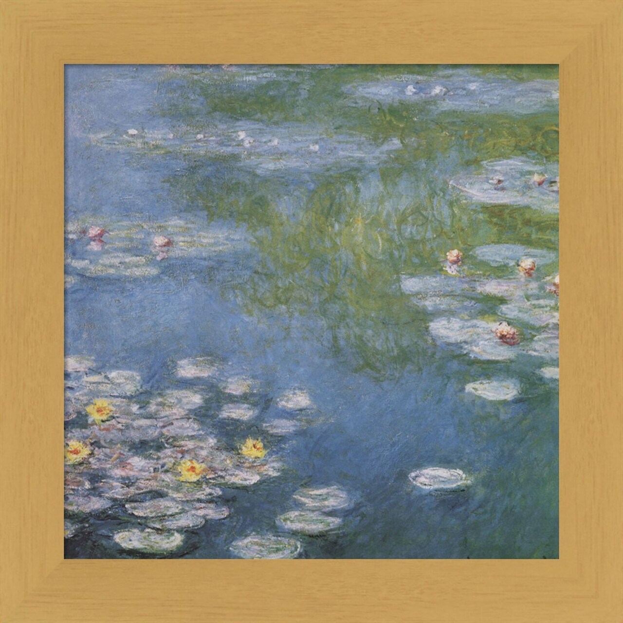 Nympheas at Giverny by Claude Monet 13" x 13" Framed Wall Art